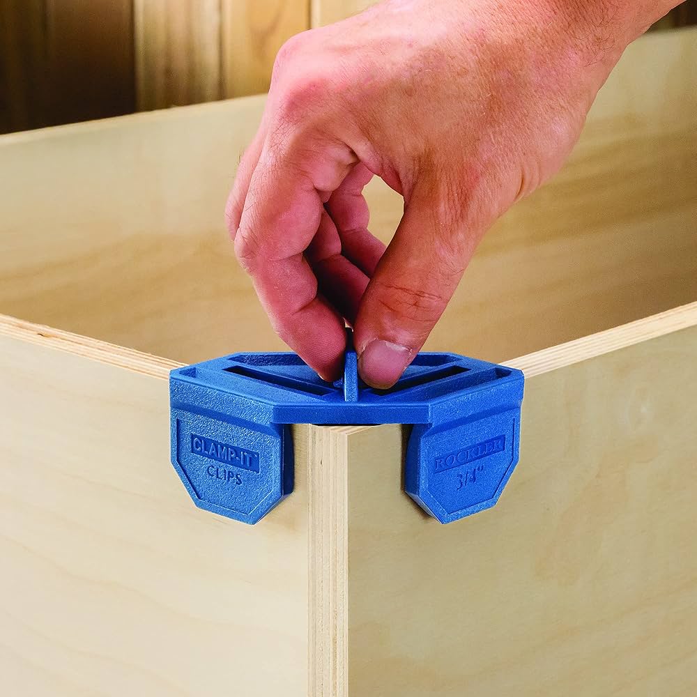 ¾” Quick Grip Corner Clamp Clips (Blue, 4 Pack